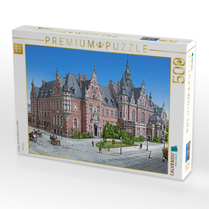 Leipzig - Buchhändlerbörse um 1900 - CALVENDO Foto-Puzzle'