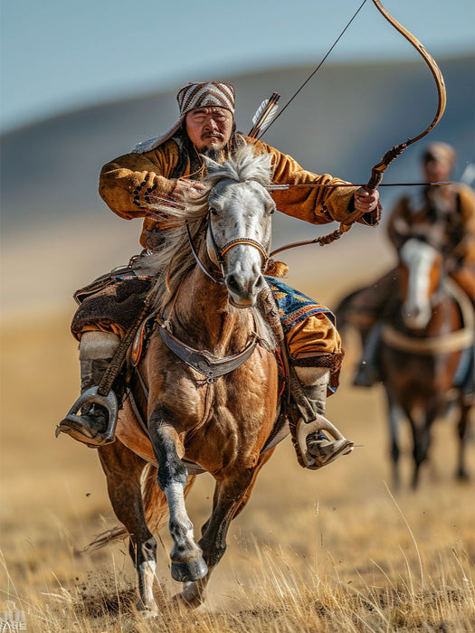 Mongolischer Reiter mit Pfeil und Bogen - CALVENDO Foto-Puzzle'