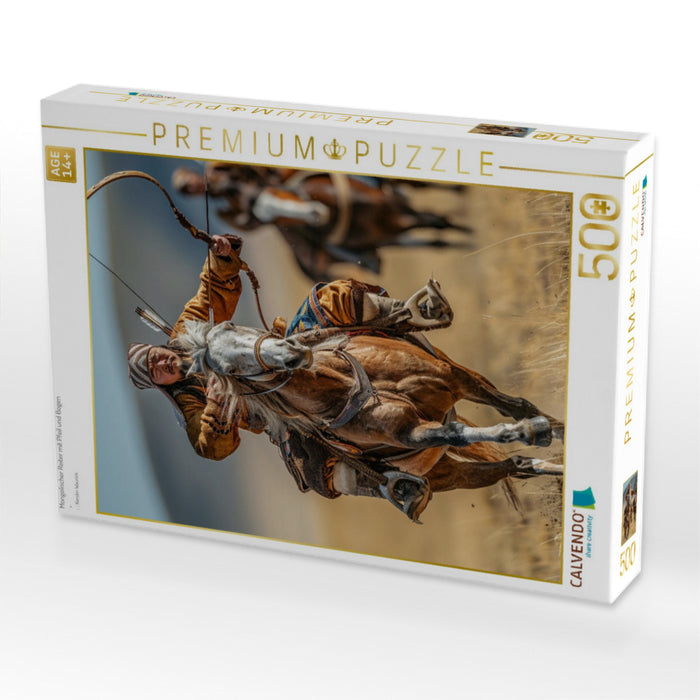 Mongolischer Reiter mit Pfeil und Bogen - CALVENDO Foto-Puzzle'