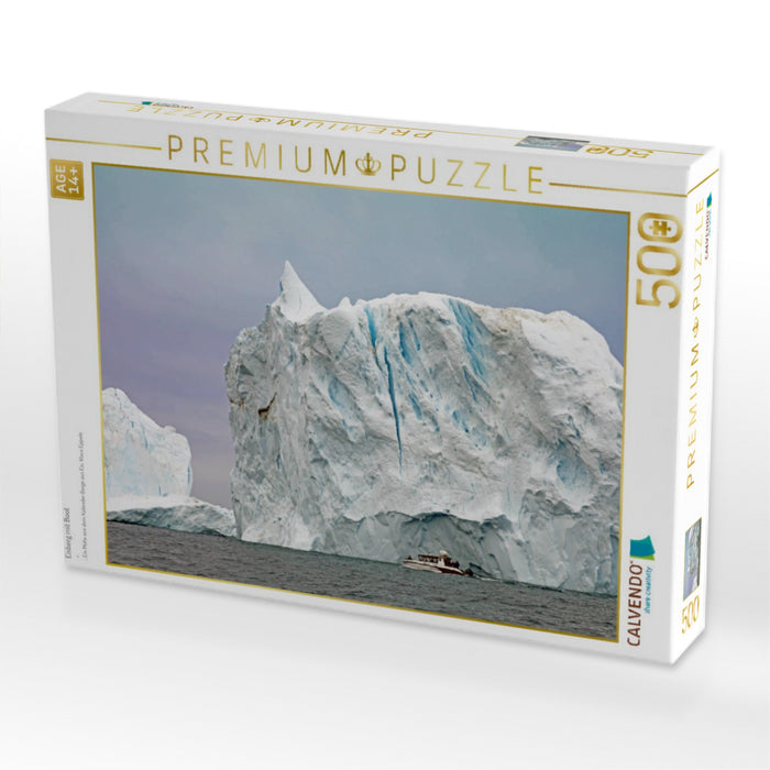 Eisberg mit Boot - CALVENDO Foto-Puzzle'