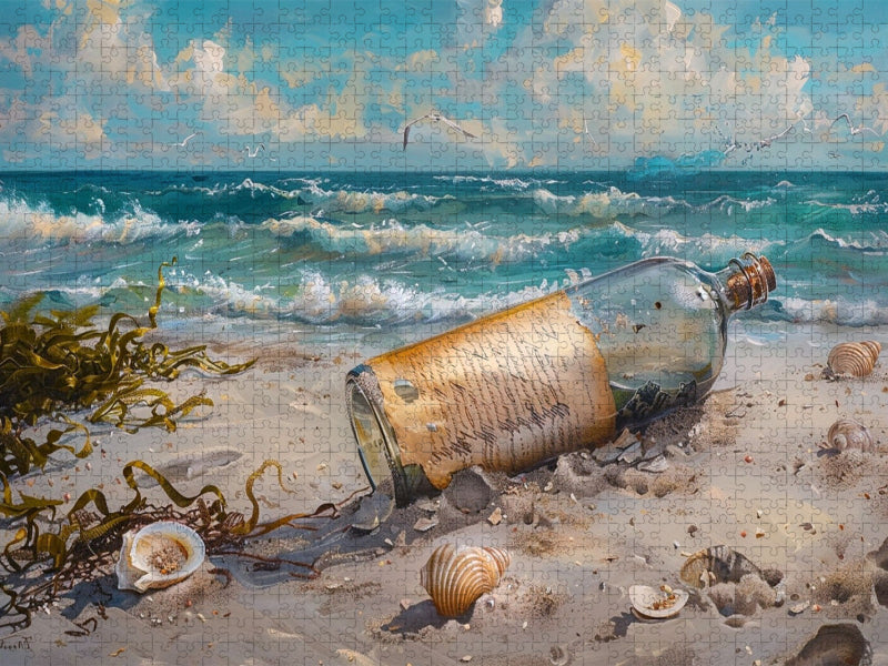 Die Flaschenpost - CALVENDO Foto-Puzzle'