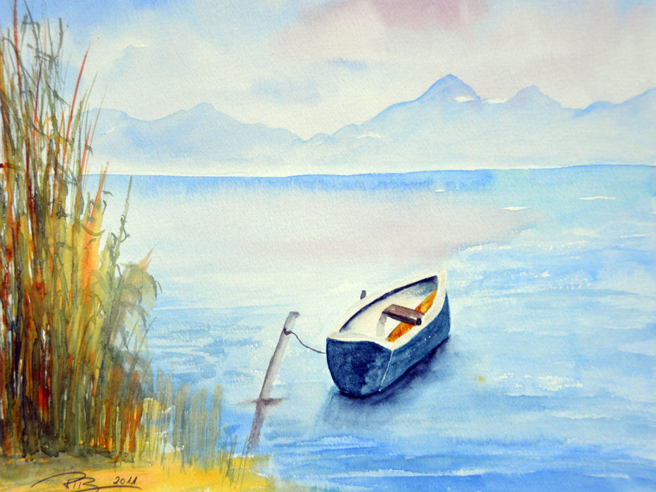 Einsames Boot - CALVENDO Foto-Puzzle'