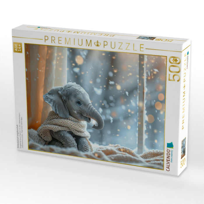 Elefantastisch eingekuschelt - CALVENDO Foto-Puzzle'