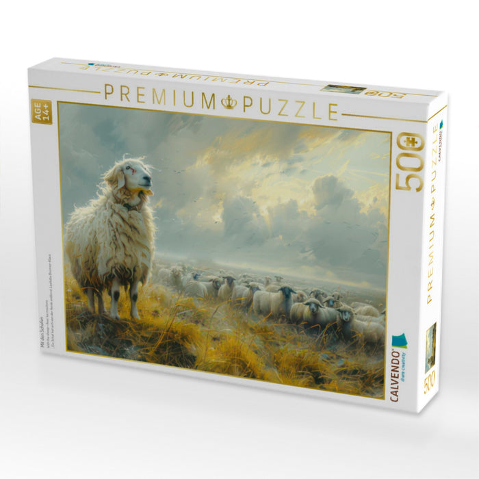 Mit den Schafen - CALVENDO Foto-Puzzle'