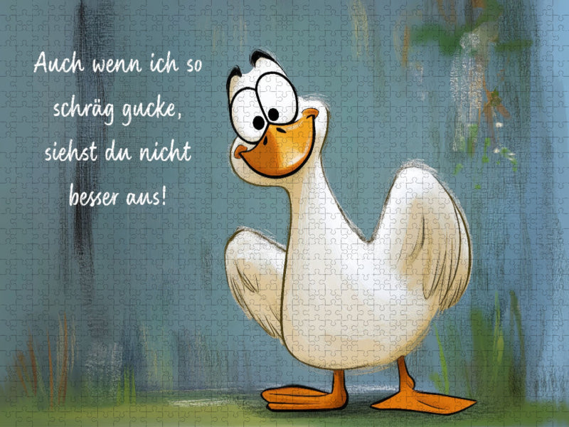 Gans schräg - CALVENDO Foto-Puzzle'