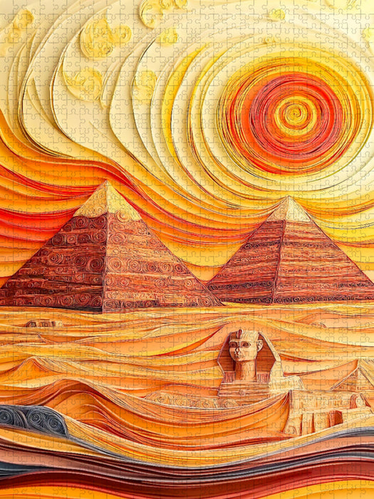 Pyramiden und Sphinx von Gizeh - CALVENDO Foto-Puzzle'