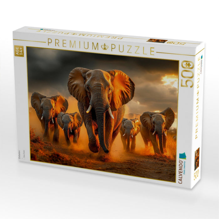 Elefanten - CALVENDO Foto-Puzzle'