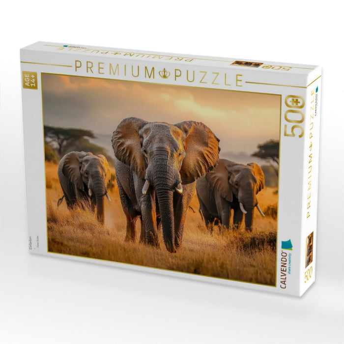 Elefanten - CALVENDO Foto-Puzzle'