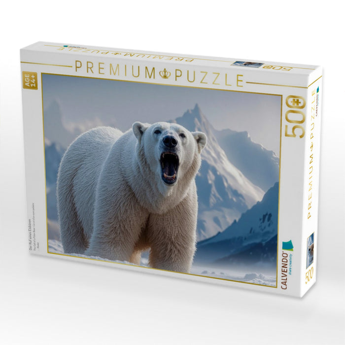 Der Ruf eines Eisbären - CALVENDO Foto-Puzzle'