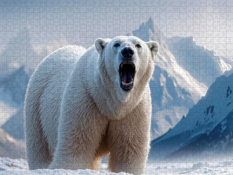 Der Ruf eines Eisbären - CALVENDO Foto-Puzzle'