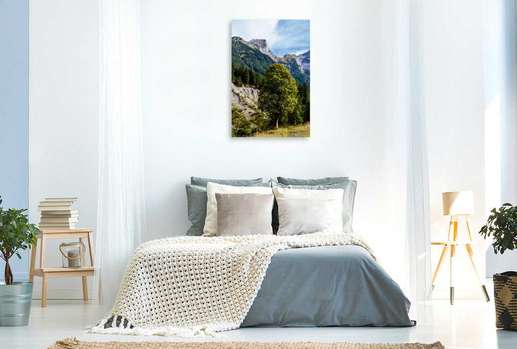 Premium Textil-Leinwand Premium Textil-Leinwand 80 cm x 120 cm  hoch Grasbergjoch im Karwendel