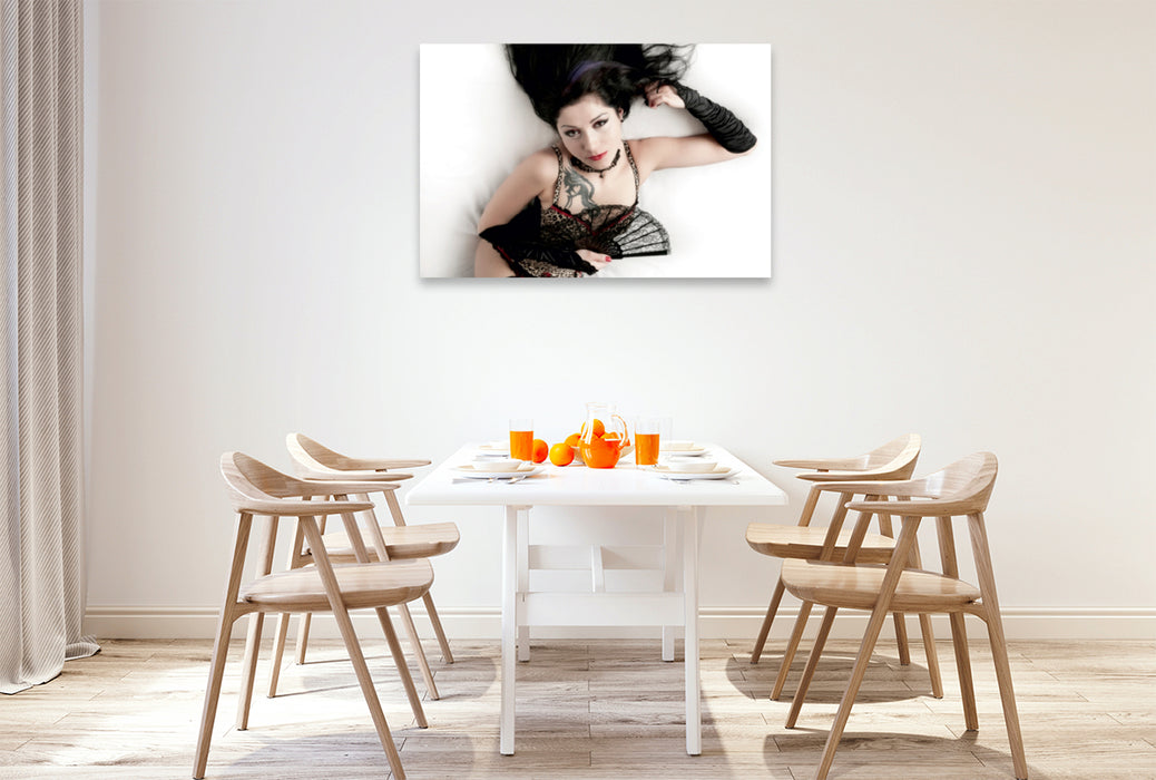 Premium Textil-Leinwand Premium Textil-Leinwand 120 cm x 80 cm quer Dessous