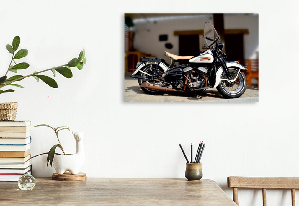 Premium Textil-Leinwand Premium Textil-Leinwand 120 cm x 80 cm quer Ein Motiv aus dem Kalender Harley Davidson WLA 750