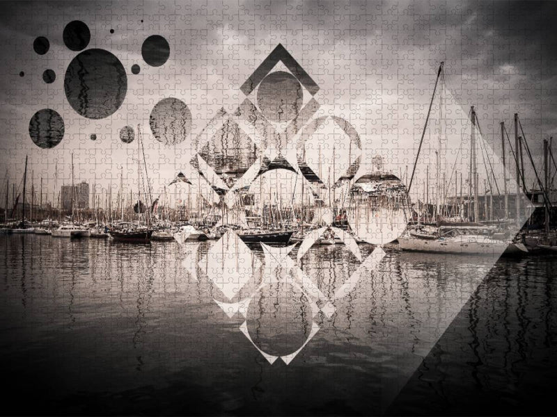 Waterworld Polyscape - Geometrie trifft Fotografie - CALVENDO Foto-Puzzle'
