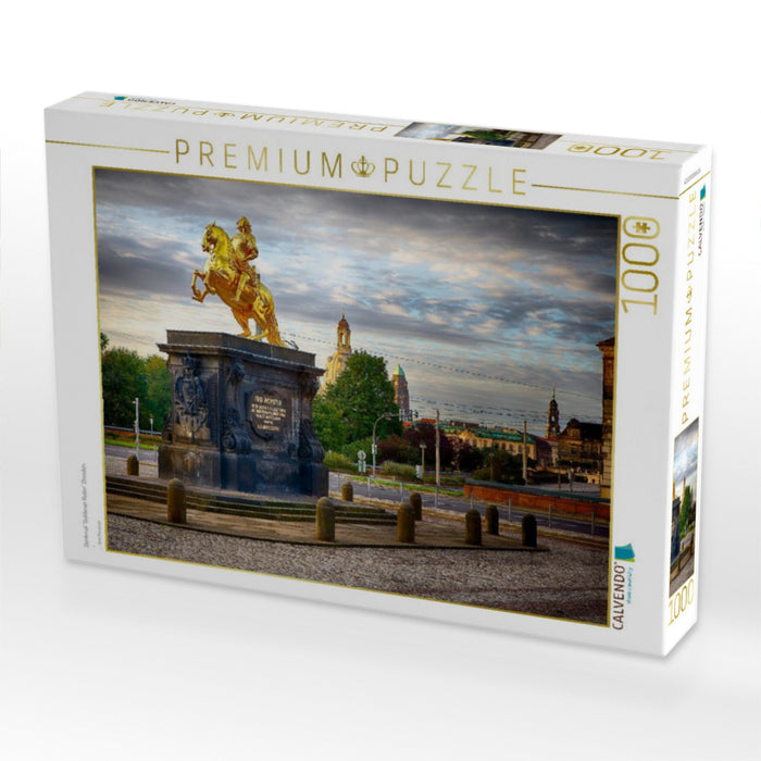 Denkmal "Goldener Reiter" Dresden - CALVENDO Foto-Puzzle'