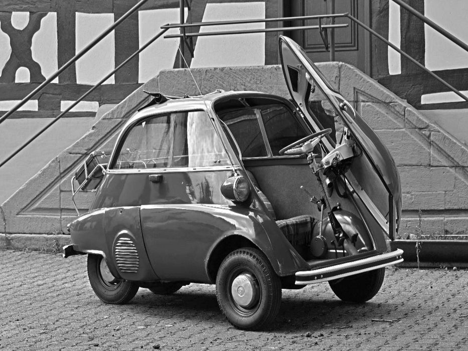 Ein Motiv aus dem Kalender BMW Isetta 300 in schwarzweiß - CALVENDO Foto-Puzzle'