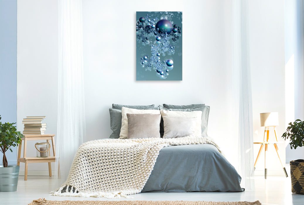 Premium Textil-Leinwand Premium Textil-Leinwand 80 cm x 120 cm  hoch Ein Motiv aus dem Kalender Blaue Momente