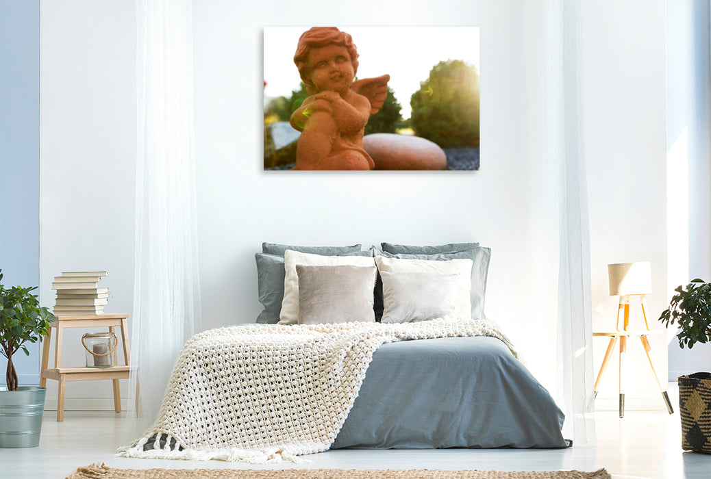 Premium textile canvas Premium textile canvas 120 cm x 80 cm landscape angel 