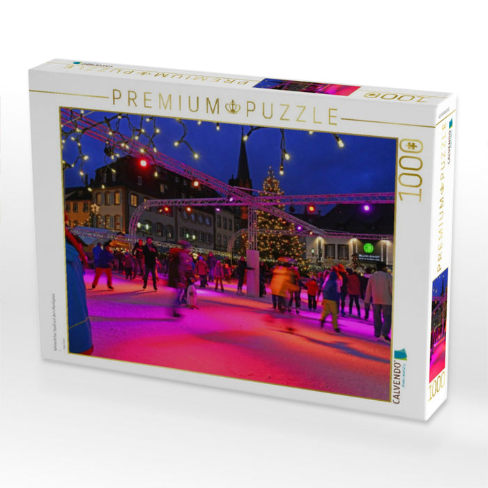 Winterlicher Spaß auf dem Marktplatz - CALVENDO Foto-Puzzle'
