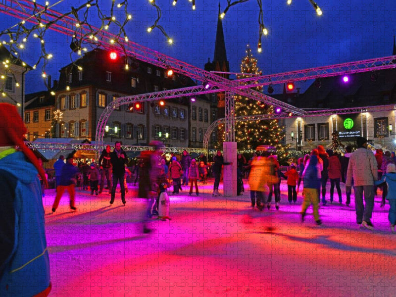 Winterlicher Spaß auf dem Marktplatz - CALVENDO Foto-Puzzle'