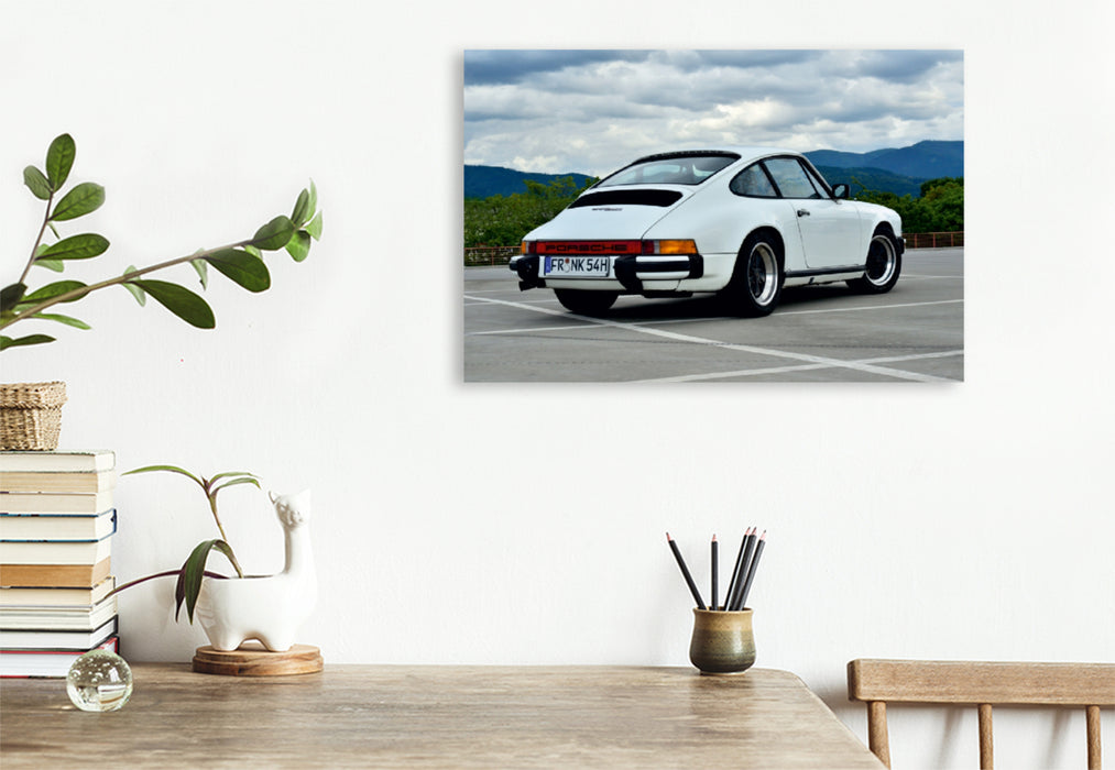 Premium Textil-Leinwand Premium Textil-Leinwand 120 cm x 80 cm quer Ein Motiv aus dem Kalender Porsche 911SC - zwei starke Typen
