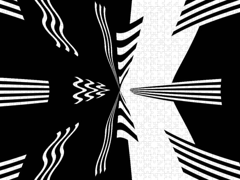 Chaos in schwarz und weiß - CALVENDO Foto-Puzzle'