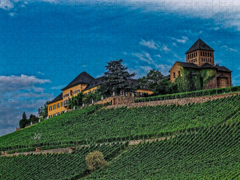 Schloss Johannisberg mit Basilika - CALVENDO Foto-Puzzle'