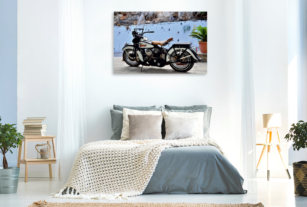 Premium Textil-Leinwand Premium Textil-Leinwand 120 cm x 80 cm quer Ein Motiv aus dem Kalender Harley Davidson WLA 750