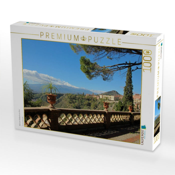 Blick vom Stadtpark zum Ätna - CALVENDO Foto-Puzzle'