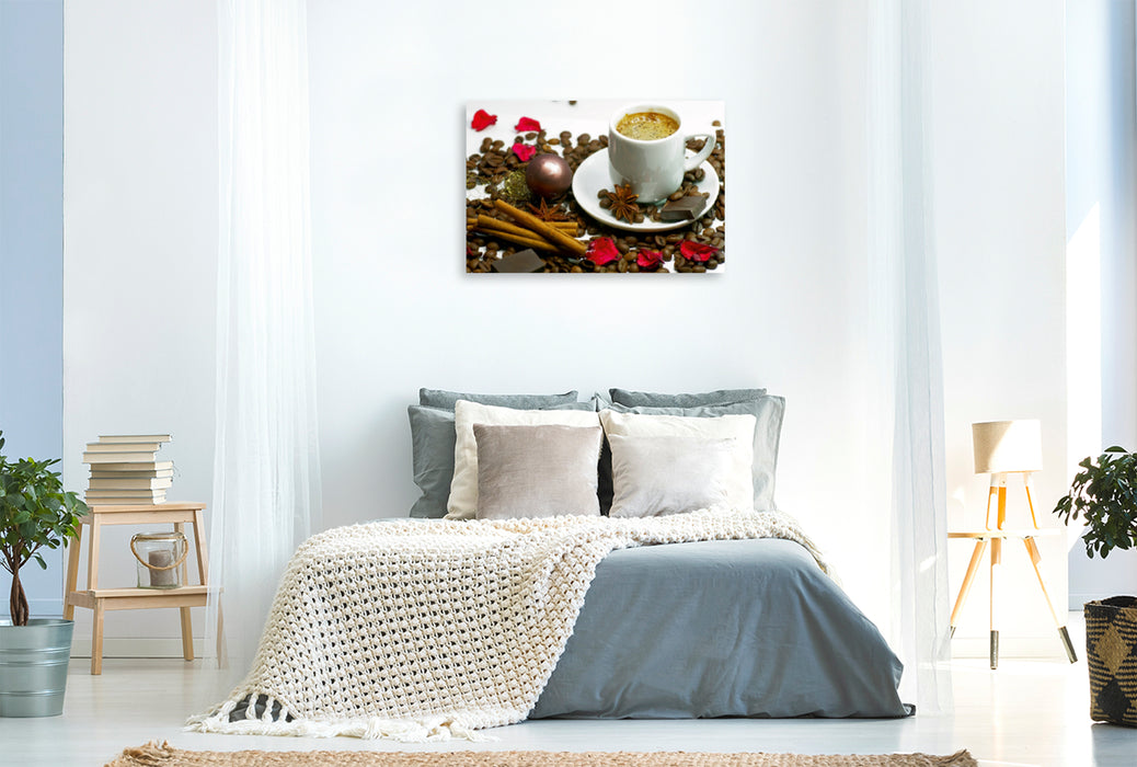 Premium Textil-Leinwand Premium Textil-Leinwand 120 cm x 80 cm quer Ein Motiv aus dem Kalender Coffee Zeitplan brechen
