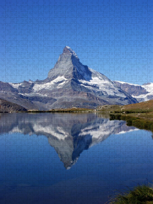 Spieglein , Spieglein.....das doppelte Matterhorn - CALVENDO Foto-Puzzle'