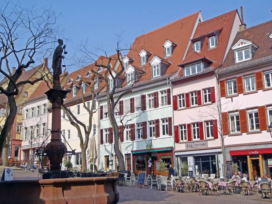 Am Marktplatz in Weinheim an der Bergstraße - CALVENDO Foto-Puzzle'