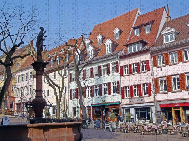 Am Marktplatz in Weinheim an der Bergstraße - CALVENDO Foto-Puzzle'