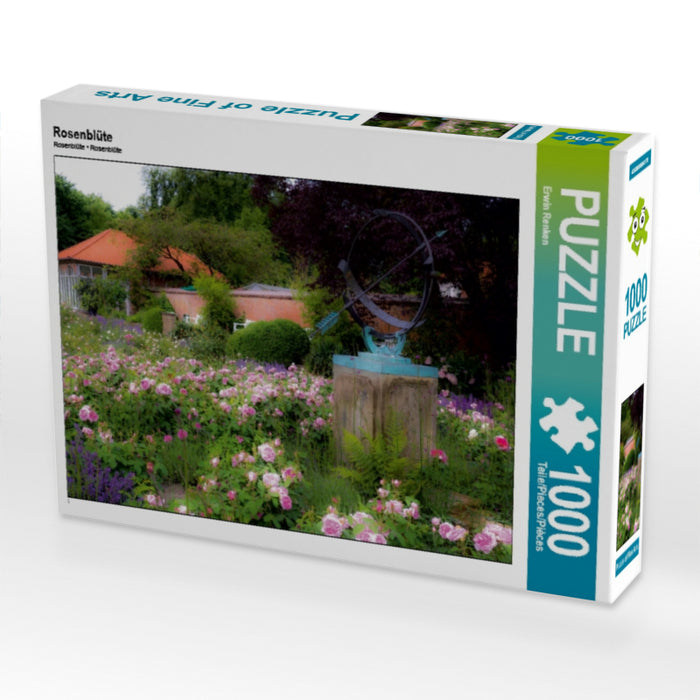 Rosenblüte 1000 Teile Puzzle quer - CALVENDO Foto-Puzzle'