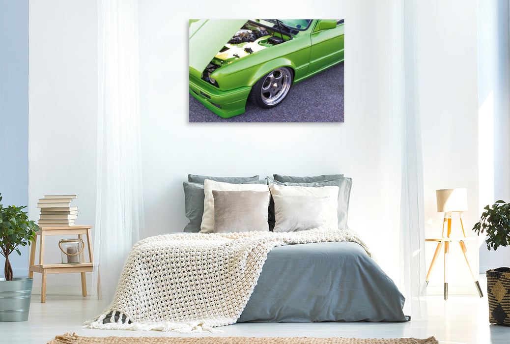 Premium textile canvas Premium textile canvas 120 cm x 80 cm landscape BMW convertible 