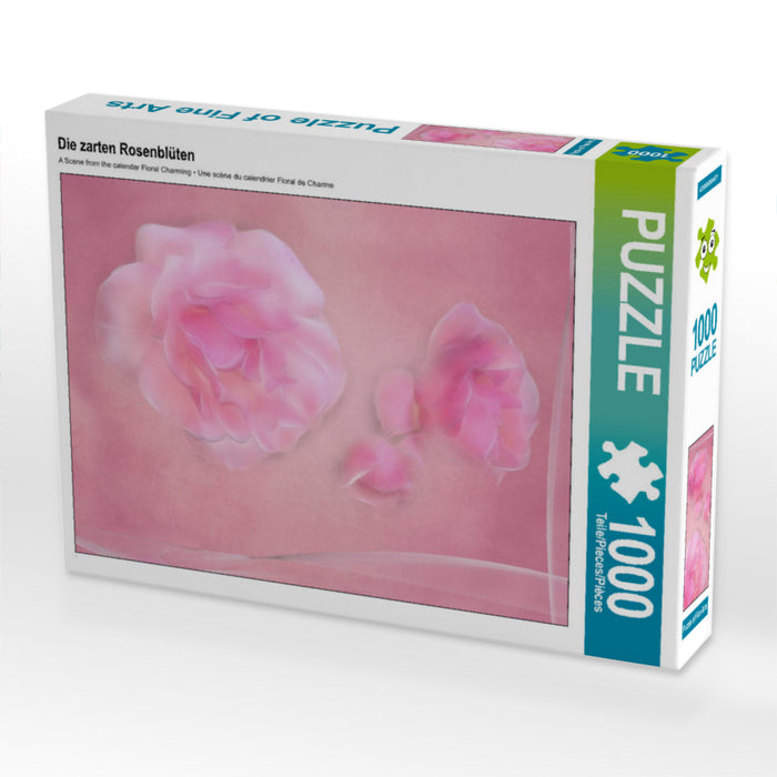 Die zarten Rosenblüten 2000 Teile Puzzle hoch - CALVENDO Foto-Puzzle'