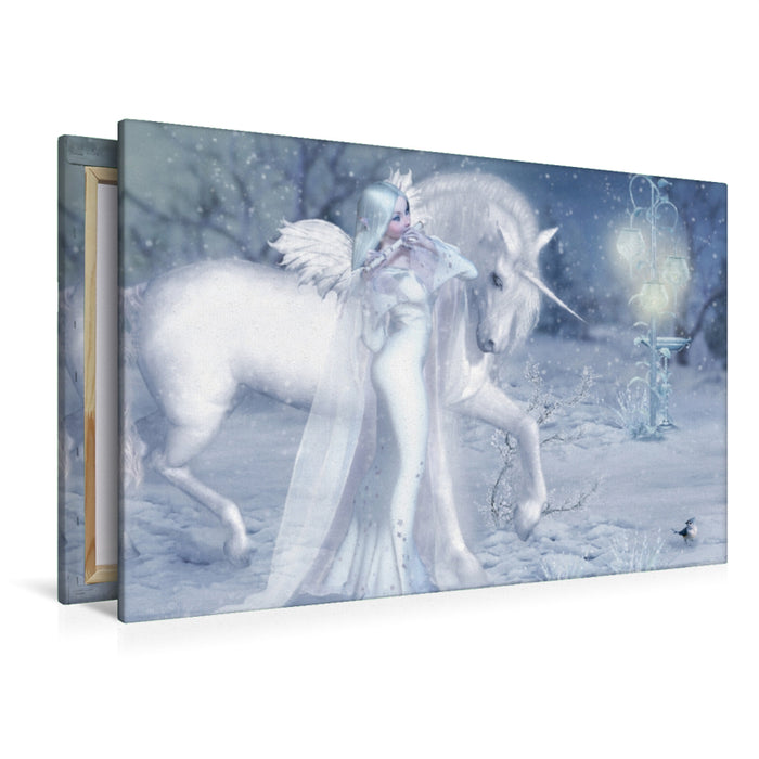 Premium Textil-Leinwand Zaubehafte Winternacht