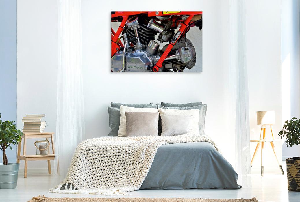 Premium Textil-Leinwand Premium Textil-Leinwand 120 cm x 80 cm quer Ein Motiv aus dem Kalender Ducati 900SS Königswelle