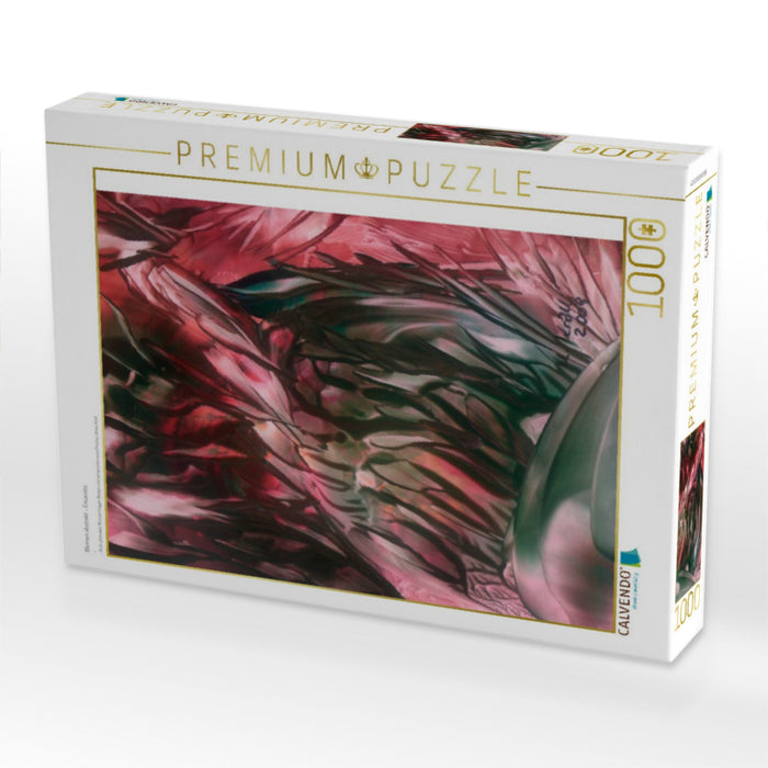 Blumen abstrakt - Encaustic - CALVENDO Foto-Puzzle'
