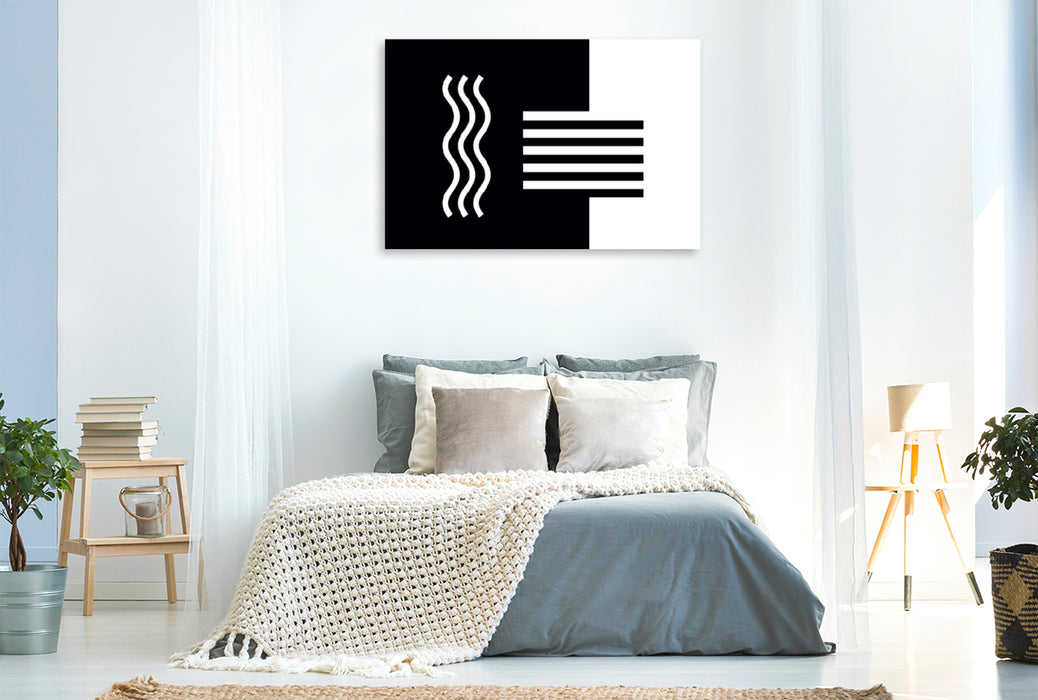 Premium Textil-Leinwand Premium Textil-Leinwand 120 cm x 80 cm quer Kontrastreiche schwarz-weiße Bilder