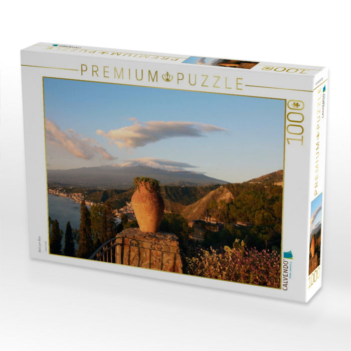 Blick zum Ätna - CALVENDO Foto-Puzzle'