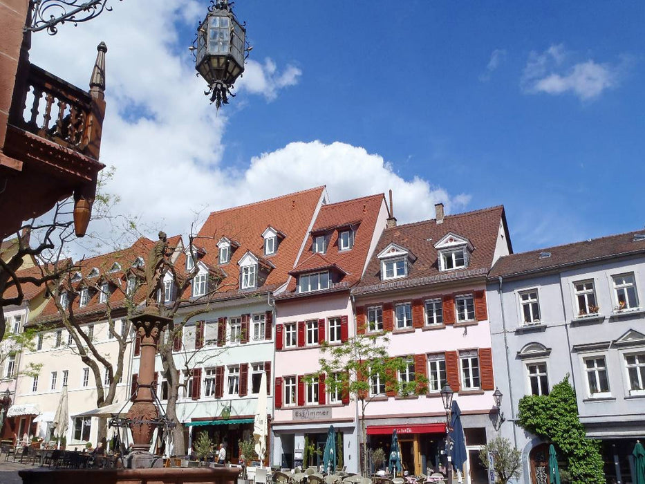 Der Marktplatz aus dem Kalender Lieblingsplätze in Weinheim an der Bergstraße - CALVENDO Foto-Puzzle'
