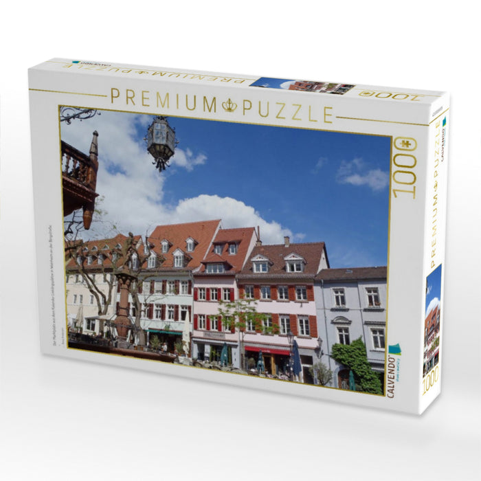 Der Marktplatz aus dem Kalender Lieblingsplätze in Weinheim an der Bergstraße - CALVENDO Foto-Puzzle'