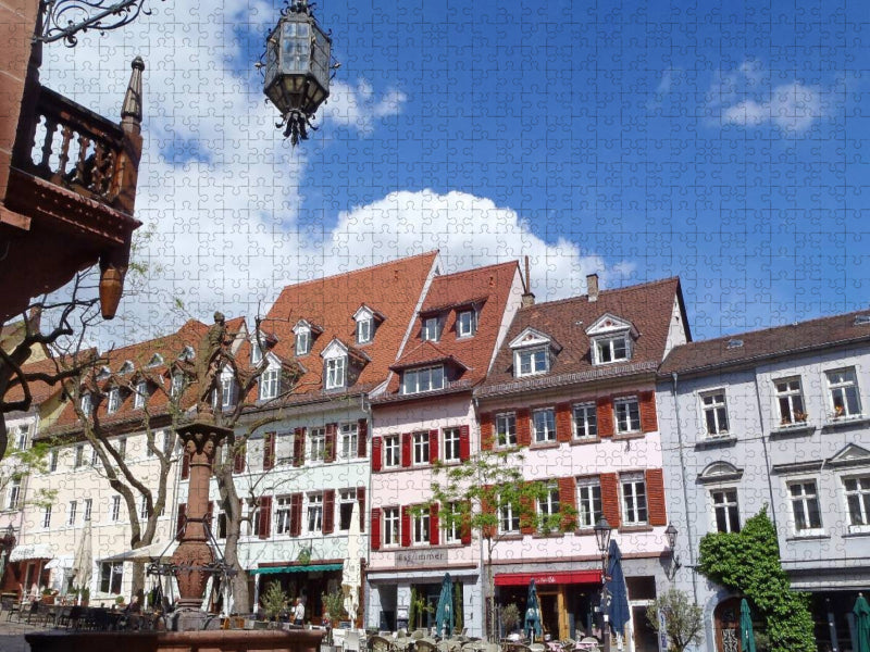 Der Marktplatz aus dem Kalender Lieblingsplätze in Weinheim an der Bergstraße - CALVENDO Foto-Puzzle'