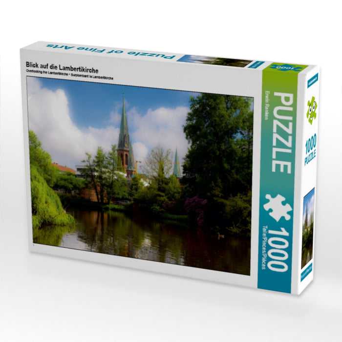 Blick auf die Lambertikirche 1000 Teile Puzzle quer - CALVENDO Foto-Puzzle'
