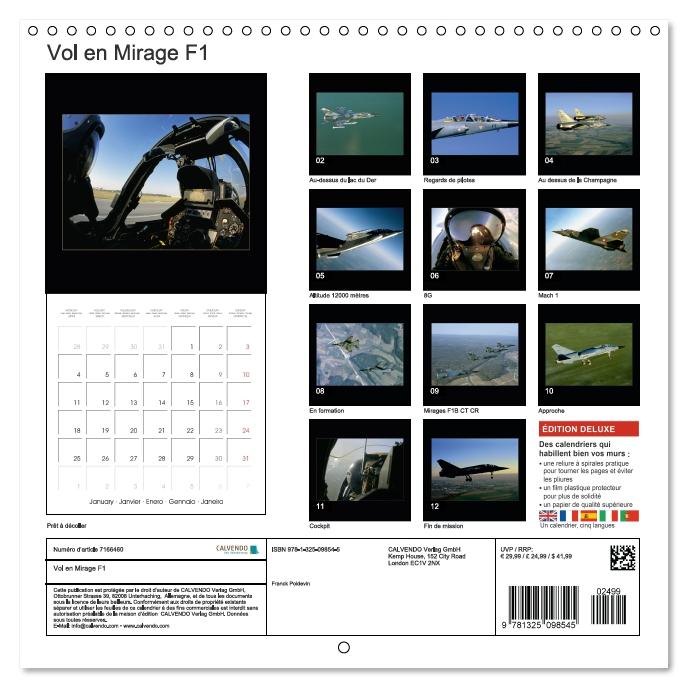 Vol en Mirage F1 (Calendrier mural 2016 300 × 300 mm Square) (CALVENDO Calendrier mensuel 2016)