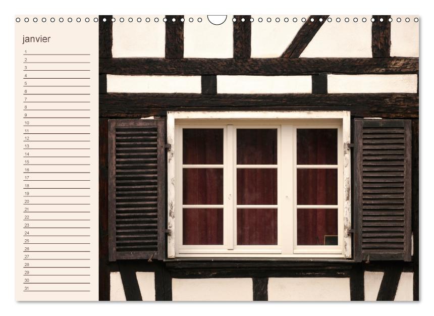 Maisons et colombages d'Alsace (Calendrier mural Calendrier perpétuel DIN A3 horizontal) (CALVENDO Calendrier mensuel 2017)