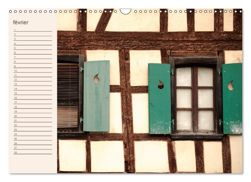 Maisons et colombages d'Alsace (Calendrier mural Calendrier perpétuel DIN A3 horizontal) (CALVENDO Calendrier mensuel 2017)