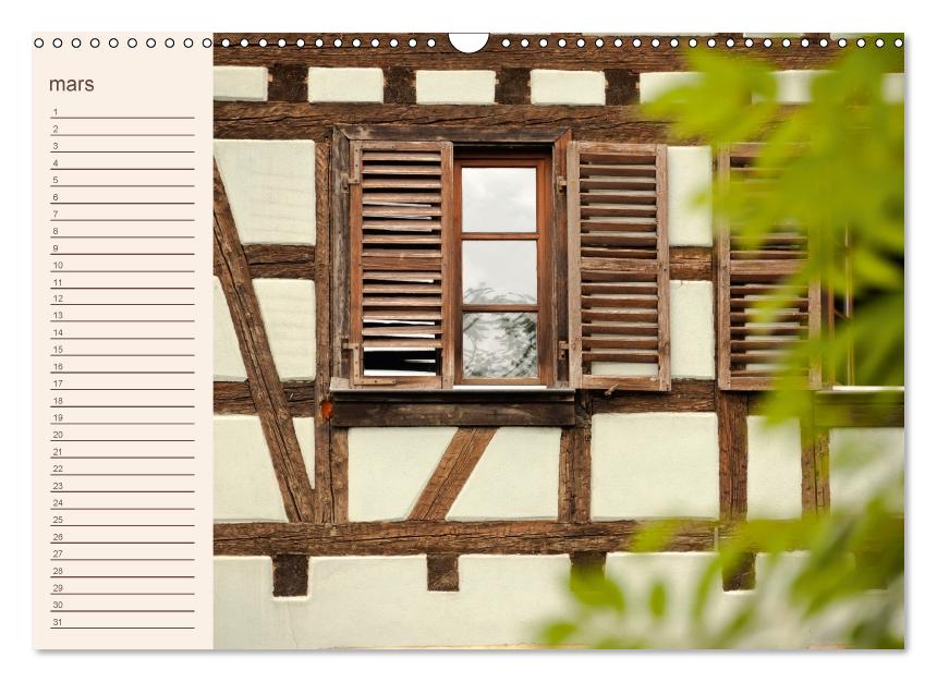 Maisons et colombages d'Alsace (Calendrier mural Calendrier perpétuel DIN A3 horizontal) (CALVENDO Calendrier mensuel 2017)