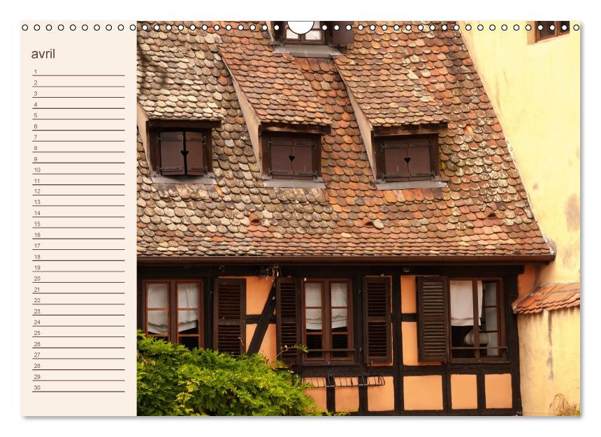 Maisons et colombages d'Alsace (Calendrier mural Calendrier perpétuel DIN A3 horizontal) (CALVENDO Calendrier mensuel 2017)